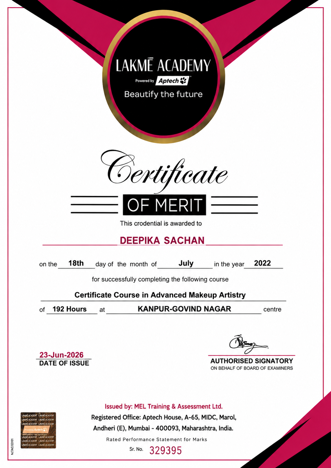 Maa Bhagwati Saloon Certificate 2